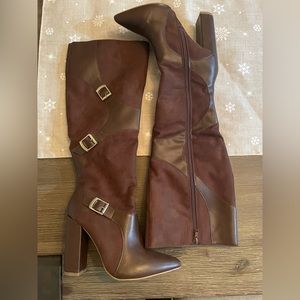 Brown Buckled Heels